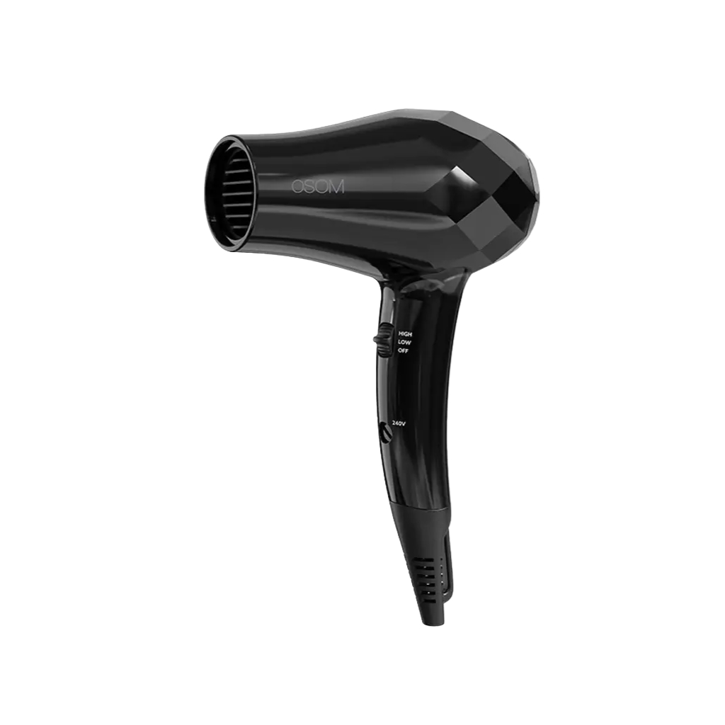 Kelioninis plaukų džiovintuvas OSOM Mini Hair Dryer Black OSOM6616BL, juodos spalvos, 1000W