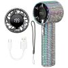 OSOM Mini nešiojamas ventiliatorius įkraunamas, su undinėlės efekto blizgučiais Mini Portable Fan OSOM03196