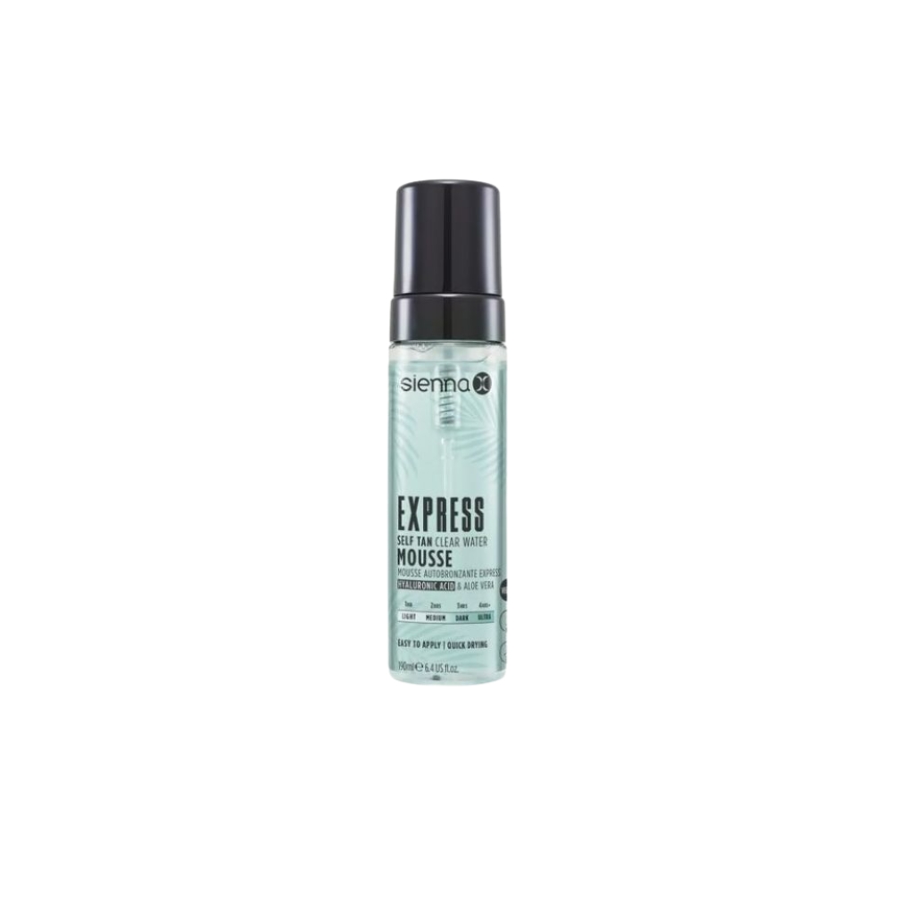 SIENNA X skaidrios savaiminio įdegio putos EXPRESS TAN WATER MOUSSE, 190ml