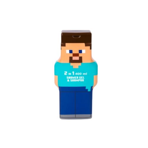 AIR-VAL Minecraft Steve 3 D dušo želė ir šampūnas 2 in 1, 400 ml AIR-VAL Minecraft Steve 3 D dušo želė ir šampūnas 2 in 1, 400 ml